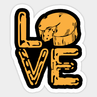 Cheese Love Cheddar String Brie Board Sticker